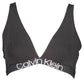Chic Black Triangle Cotton Bra with Contrast Details