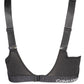 Chic Black Triangle Cotton Bra with Contrast Details