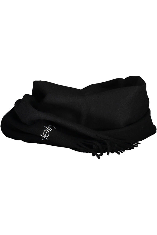 Elegant Black Scarf and Cap Duo Set