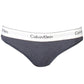 Elegant Blue Cotton Briefs with Logo Waistband