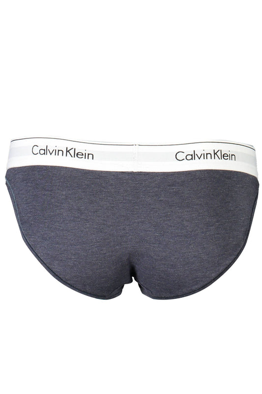 Elegant Blue Cotton Briefs with Logo Waistband