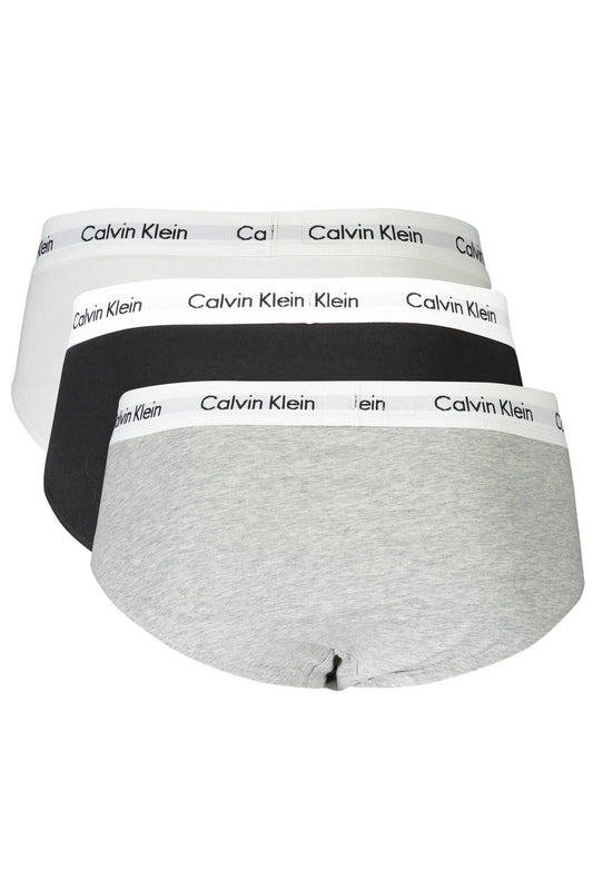 Elegant White Cotton Briefs Tri-Pack with Logo Detail