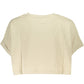 Chic Beige Embroidered Logo Tee