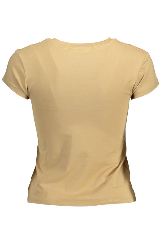 Beige Short Sleeve Logo Tee