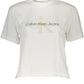 Elegant White Organic Tee with Chic Print