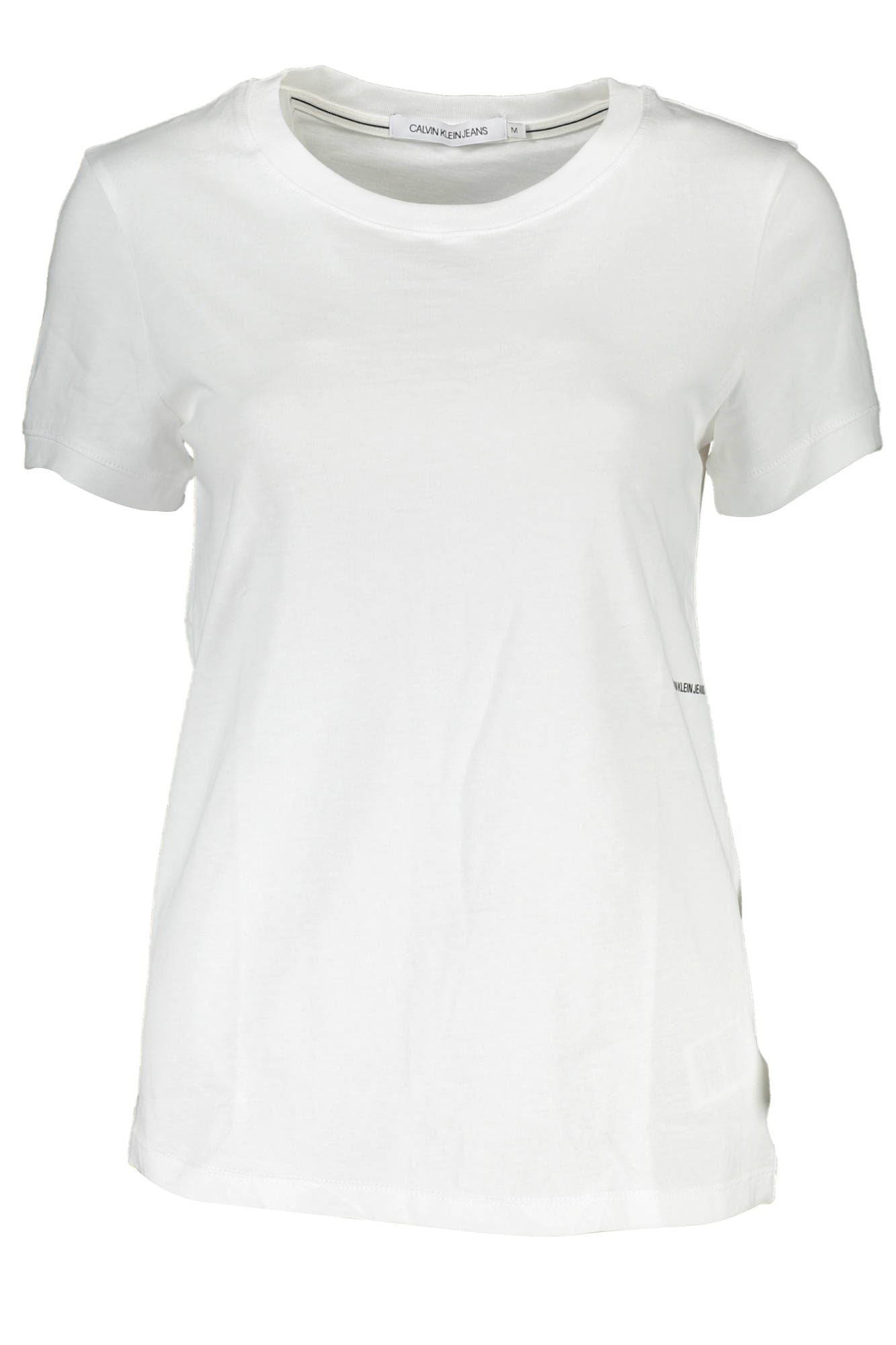 Elegant White Crew Neck Logo Tee