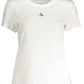 Chic White Logo Tee with Short Sleeves