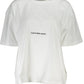 Elegant White Embroidered Logo Tee