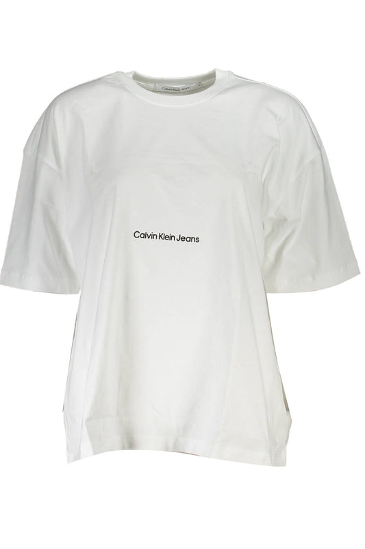 Elegant White Embroidered Logo Tee