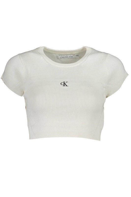 Chic White Lace-Up Back Tee