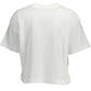 Chic White Embroidered Logo Tee
