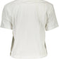Elegant White Organic Tee with Chic Print