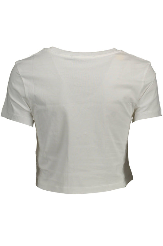 Chic White Logo Cotton Tee
