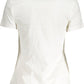 Chic White Logo Tee with Short Sleeves