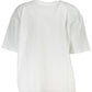 Elegant White Embroidered Logo Tee