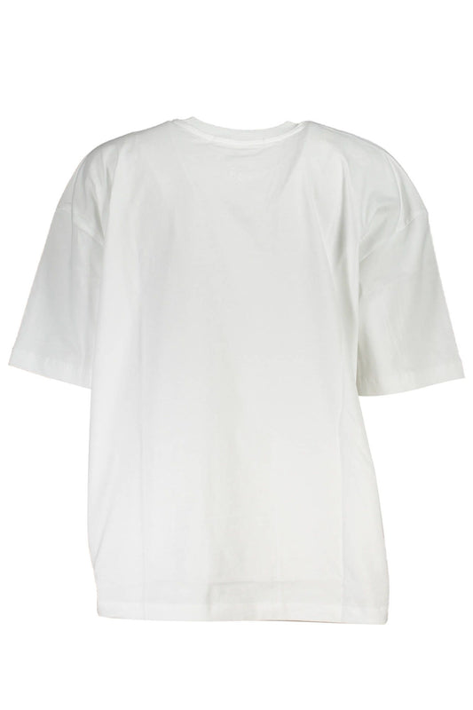 Elegant White Embroidered Logo Tee