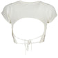Chic White Lace-Up Back Tee