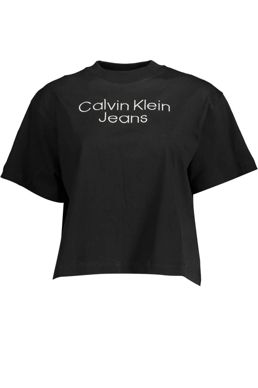 Chic Embroidered Logo Crew Neck Tee