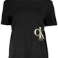 Elegant Black Printed Logo Tee