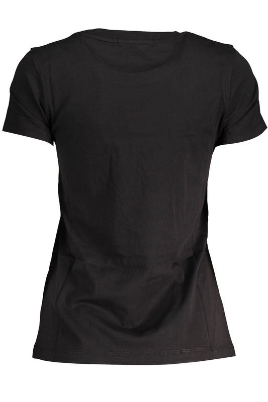 Elegant Black Cotton Logo Tee