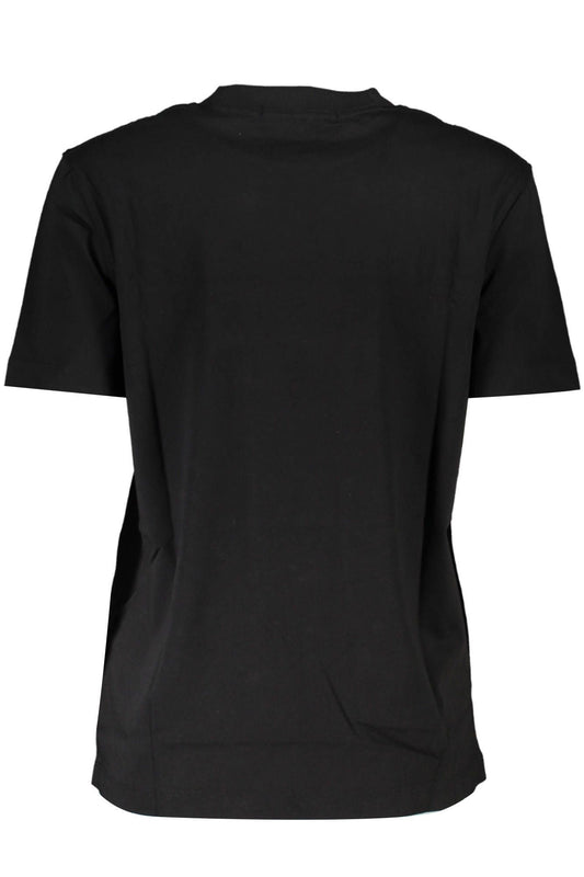 Elegant Black Printed Logo Tee