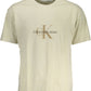 Elegant Beige Logo Tee With Chic Embroidery