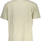 Elegant Beige Logo Tee With Chic Embroidery