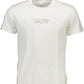 Elegant White Printed Cotton Tee