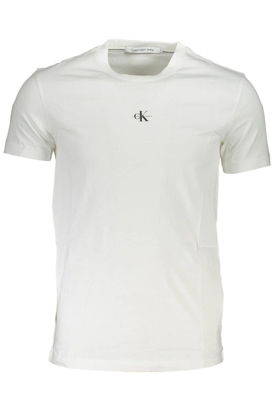 Elegant White Logo Print Tee