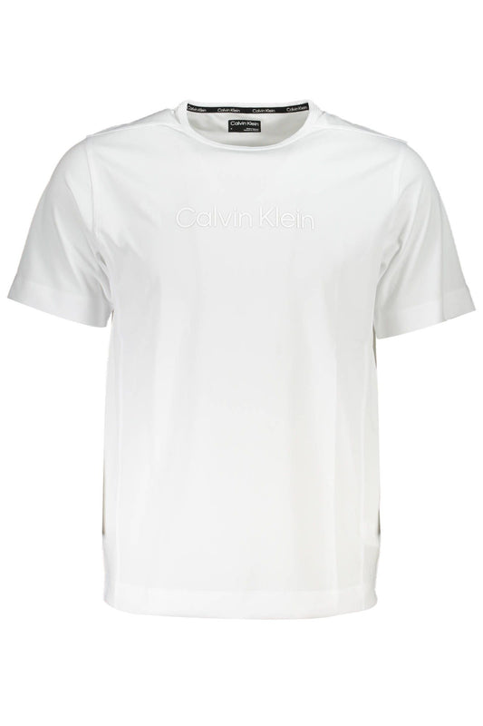 Elegant White Logo Tee With Print Details