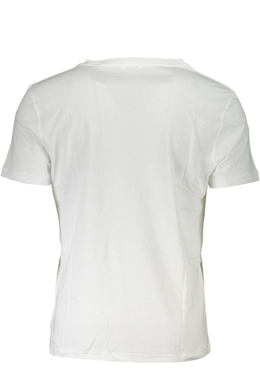 Sleek White Logo Tee with Organic Cotton