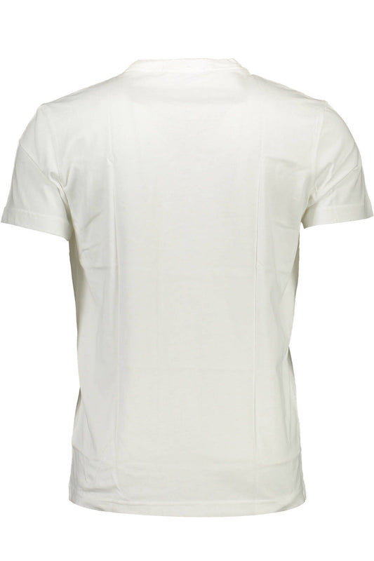 Elegant White Printed Cotton Tee