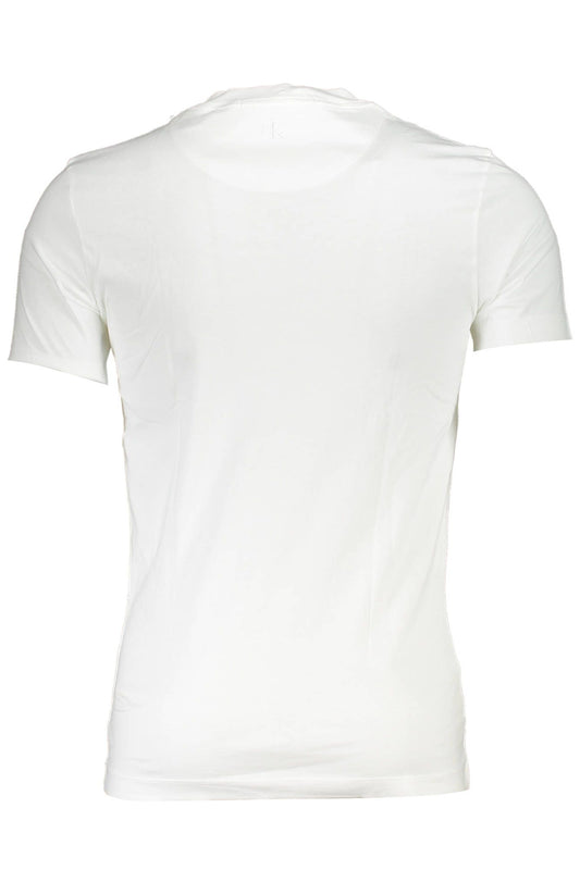 Elegant White Embroidered Logo Tee