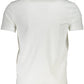 Elegant White Logo Print Tee