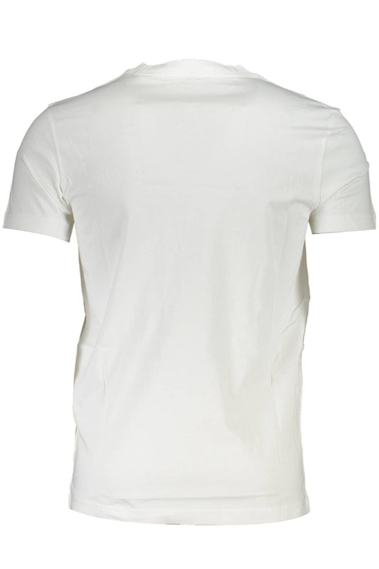 Elegant White Logo Print Tee
