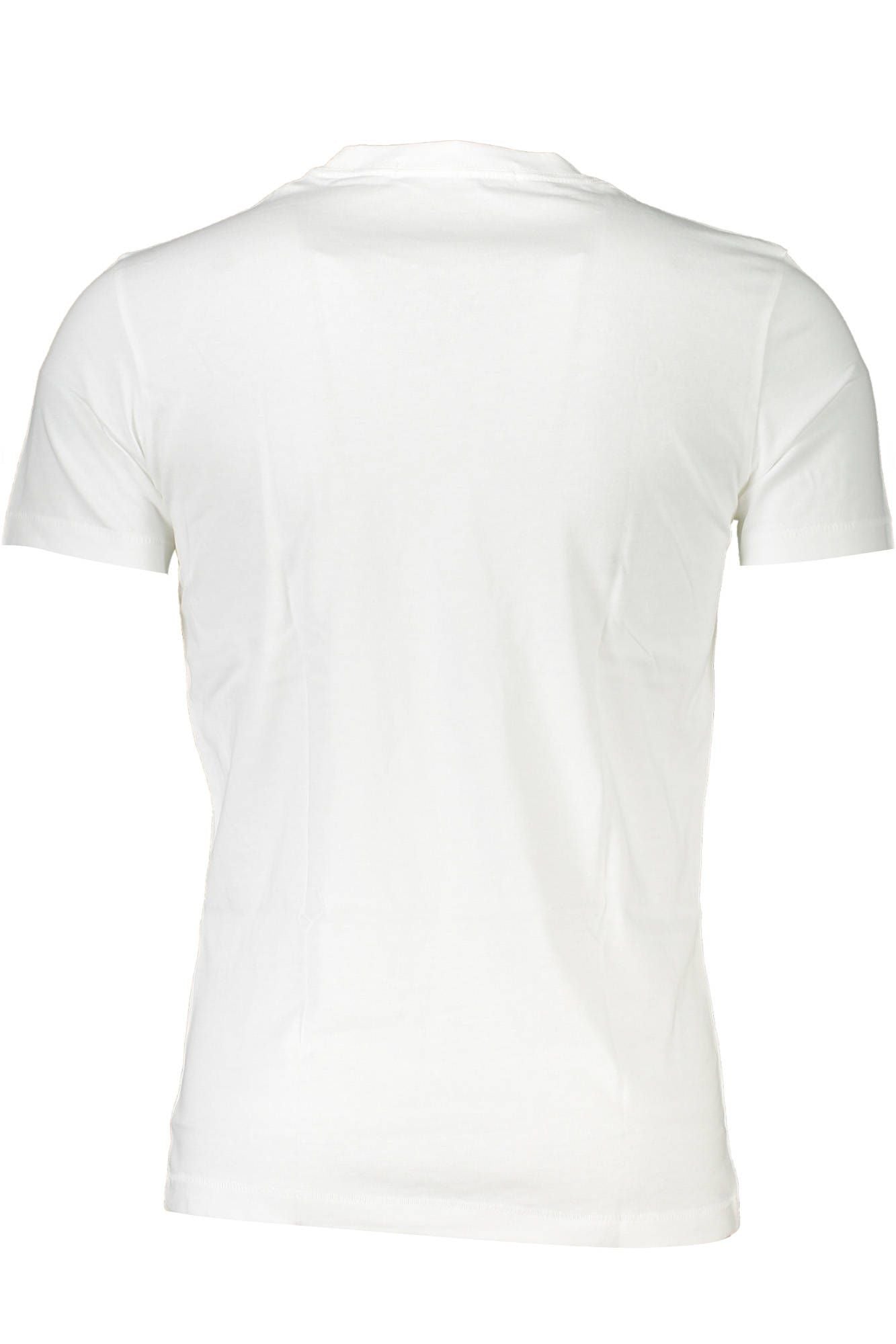 Sleek White Printed Cotton Tee