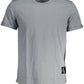 Chic Gray Logo Tee with Sleek Application