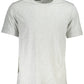 Elegant Gray Cotton Tee with Iconic Print