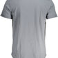 Chic Gray Logo Tee with Sleek Application