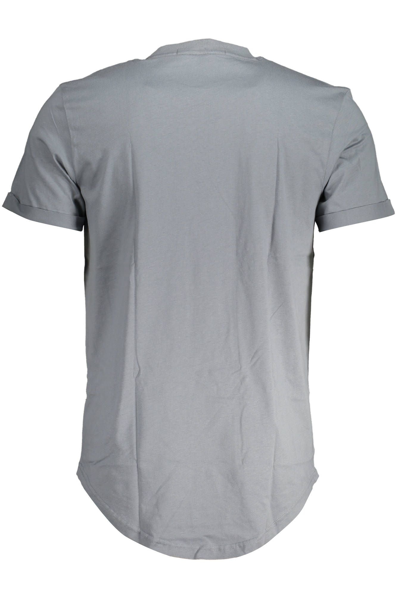 Chic Gray Logo Tee with Sleek Application