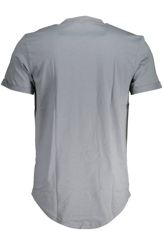 Chic Gray Logo Tee with Sleek Application
