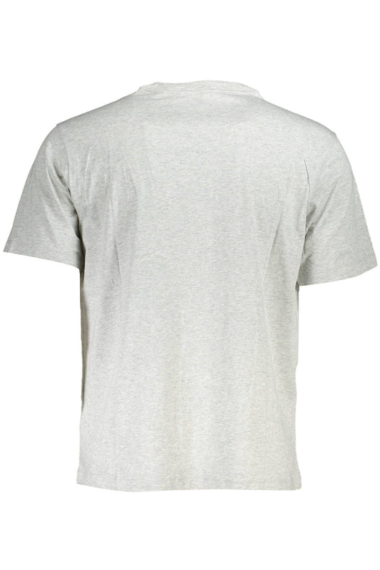 Sleek Gray Designer Tee with Iconic Logo