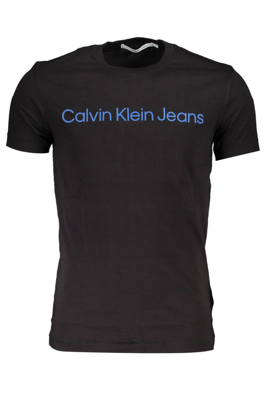 Sleek Cotton Logo Tee with Contrasting Accents