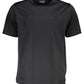 Sleek Black Polyester Tee with Iconic Print