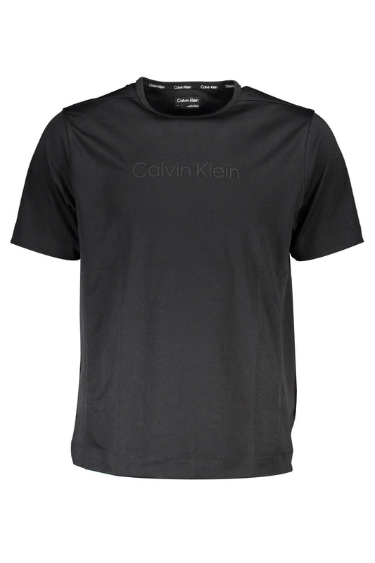 Sleek Black Polyester Tee with Iconic Print