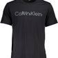 Sleek Black Cotton Tee with Iconic Print