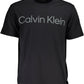 Sleek Black Cotton Tee with Timeless Print