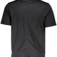 Sleek Black Polyester Tee with Iconic Print