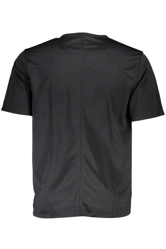 Sleek Black Polyester Tee with Iconic Print