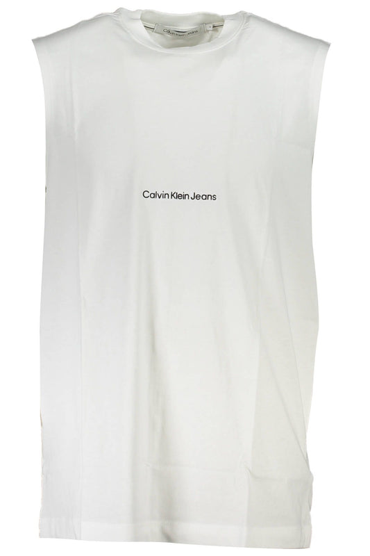 Sleek Sleeveless Embroidered Logo Tee